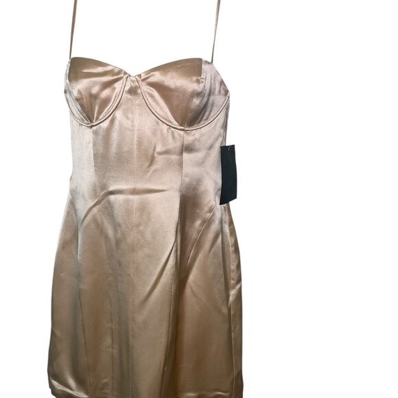 Retrofête Cosmo Dress Dusty Peach Small NWT $395 Bustier Mini - Picture 5 of 6